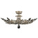 Crystal Laurel Five Light Semi-Flush Mount in Silver (48|753440ST)