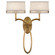 Allegretto Two Light Wall Sconce in Gold w/White Linen Shades (48|784750-2ST)