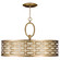 Allegretto Five Light Pendant in Gold w/White Linen Shade (48|787640-2GU)