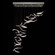 Elevate LED Pendant in Silver/Dichroic ''Plumes'' (48|894840-111ST)
