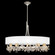 Azu LED Chandelier in Silver Leaf w/White Fabric Shade (48|915240-11ST)