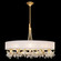 Azu LED Chandelier in Gold Leaf w/Champagne Fabric Shade (48|915240-22ST)