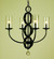 Compass Four Light Chandelier in Brushed Nickel (8|1044 BN)