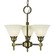Taylor Three Light Chandelier in Polished Brass w/Champagne Marble Glass Shade (8|2438 PB/CM)