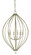 Dewdrop Six Light Foyer Chandelier in Brushed Nickel (8|4346 BN)