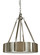 Pantheon Four Light Pendant in Matte Black w/Polished Nickel (8|4590 MBLACK/PN)