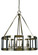 Pantheon Six Light Chandelier in Antique Brass w/Matte Black (8|4668 AB/MBLACK)