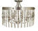 Adele Five Light Flush / Semi-Flush Mount in Satin Pewter w/Polished Nickel (8|4713 SP/PN)