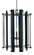 Louvre Five Light Foyer Chandelier in Polished Nickel w/Matte Black (8|4805 PN/MBLACK)