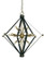 Axis 16 Light Foyer Chandelier in Antique Brass w/Matte Black (8|4820 AB/MBLACK)