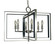 Symmetry Six Light Chandelier in Antique Brass w/Matte Black Accents (8|4866 AB/MBLACK)