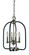 Boulevard Four Light Chandelier in Antique Brass w/Matte Black Accents (8|4934 AB/MBLACK)