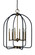 Boulevard Six Light Chandelier in Polished Nickel with Matte Black Accents (8|4936 PN/MBLACK)