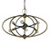 Orbit Six Light Chandelier in Antique Brass with Matte Black Accents (8|4948 AB/MBLACK)