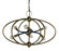 Orbit Six Light Chandelier in Antique Brass w/Matte Black Accents (8|4948 AB/MBLACK)