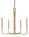 Lara Five Light Chandelier in Satin Brass with Polished Brass Accents (8|4955 SB/PB)