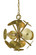 Apogee Four Light Chandelier in Polished Brass with Satin Brass Accents (8|4974 PB/SB)