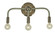 Candide Three Light Wall Sconce in Polished Nickel w/Matte Black Accents (8|5003 PN/MBLACK)