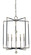 Felicity Five Light Chandelier in Polished Nickel with Matte Black Accents (8|5042 PN/MBLACK)