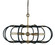 Pulsar Five Light Chandelier in Antique Brass w/Matte Black Accents (8|5105 AB/MBLACK)