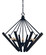 Rustic Chic Ten Light Foyer Chandelier in Matte Black (8|5280 MBLACK)