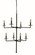 Muse Eight Light Foyer Chandelier in Matte Black (8|5458 MBLACK)