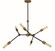 Kinetic Six Light Chandelier in Antique Brass/Matte Black (8|5630 AB/MBLACK)