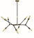 Kinetic Eight Light Chandelier in Brushed Nickel and Matte Black (8|5632 BN/MBLACK)