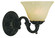Napoleonic One Light Wall Sconce in Antique Silver w/Amber Marble Glass Shade (8|7881 AS/AM)