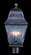 Coeur De Lion Three Light Exterior Post Mount in Raw Copper (8|9591 RC)