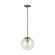Leo - Hanging Globe One Light Pendant in Satin Brass (454|6601801-848)