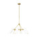 Tresa Six Light Chandelier in Matte White and Burnished Brass (454|AEC1036BBSMWT)