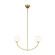 Galassia Two Light Linear Chandelier in Burnished Brass (454|AEC1042BBS)