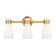 Moritz Three Light Vanity in Burnished Brass with Milk White Glass (454|AEV1003BBSMG)