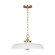 Wellfleet One Light Pendant in Matte White and Burnished Brass (454|CP1231MWTBBS)