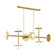 Nodes Eight Light Linear Chandelier in Burnished Brass (454|KC1008BBS)