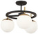 Alluria Three Light Semi Flush Mount in Weathered Black With Autumn Gold (42|P1357-618)