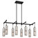 Grid 3 Eight Light Island Pendant in Brushed Nickel and Coal Highlights (42|P1598-691)