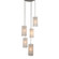 Textured Glass Five Light Pendant in Matte Black (404|CHB0044-05-MB-SG-C01-E2)