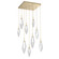 Rock Crystal LED Pendant in Gilded Brass (404|CHB0050-09-GB-CC-C01-L3)
