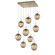 Aster Nine Light Pendant in Gilded Brass (404|CHB0062-09-GB-B-C01-E2)