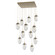 Meteo 12 Light Pendant in Gilded Brass (404|CHB0063-12-GB-C-C01-E2)