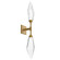 Rock Crystal LED Wall Sconce in Gilded Brass (404|IDB0050-02-GB-CC-L3)