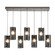 Textured Glass Five Light Pendant in Flat Bronze (404|PLB0044-05-FB-FG-C01-E2)