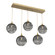 Terra Linear Pendant in Gilded Brass (404|PLB0047-05-GB-OS-C01-E2)