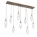 Rock Crystal LED Linear Pendant in Flat Bronze (404|PLB0050-09-FB-CC-C01-L3)