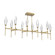Rock Crystal LED Linear Suspension in Gilded Brass (404|PLB0050-67-GB-CC-001-L3)