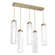 Ledgestone LED Linear Pendant in Gilded Brass (404|PLB0056-05-GB-LC-C01-L3)