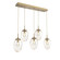 Meteo Five Light Pendant in Gilded Brass (404|PLB0063-05-GB-A-C01-E2)