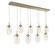 Meteo Nine Light Pendant in Gilded Brass (404|PLB0063-09-GB-A-C01-E2)